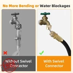 Hibbent 3/4" Swivel Brass Garden Hose Adapter Dual Rotation Connector. Fixed Price $20.00.