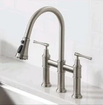 Kraus Allyn Bridge Kitchen Faucet With Sprayhead Spot Free Stainless Steel. Fixed Price $199.95.