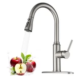 Arofa Kitchen Faucet With Pull Down Sprayer, Brushed Nickel Sink Fau.... Fixed Price $70.11.