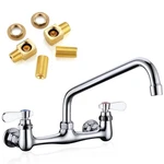 Wall Mount Faucet 8 Center 12 Swivel Spout Commercial Kitchen Favorpo Inch Sink. Fixed Price $124.99.
