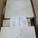 Pottery Barn Langford Cross Handle Widespread Bathroom Sink Faucet Satin Nickel. Fixed Price $399.99.