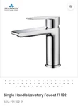 Blossom Polished Chrome Single Handle Bathroom Faucet F01 102. Fixed Price $72.50.