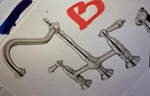 Kingston Brass KS1278AXBS Heritage Kitchen Faucet 8-3/4" Brushed Nickel. Fixed Price $210.00.