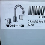 Phiestina 3 Hole Low Arch WF015-1-BN 2 Handle Widespread Bathroom Faucet WF15. Fixed Price $32.00.