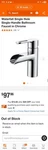 Luxier Single Hole Bathroom Faucet 6.63"H Ceramic Disc Valve Lever Handle Nickel. Fixed Price $60.00.