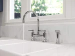 Pfister Port Haven LG31-TDC Chrome Kitchen Bridge Faucet W/sidespray. Fixed Price $399.95.