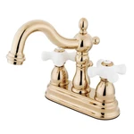 Kingston Brass KB1602PX Heritage 4-INCH Centerset Lavatory Faucet With Porcelain. Fixed Price $161.02.