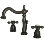Kingston Heritage KB1975AX Widespread Bathroom Lavatory Faucet Oil Rubbed Bronze. Fixed Price $237.03.