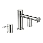 Moen Align T393 Two Handle Deck Mount Modern Roman Tub Faucet Trim Kit In Chrome. Fixed Price $268.99.