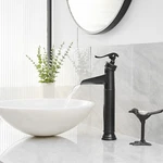 Simplycopper 13" Single Hole Waterfall Vessel Sink Filler Faucet Orb. Fixed Price $129.95.