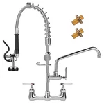 Kwode Commercial Kitchen Faucet Wall Mount With Pre Rinse Sprayer, 25 Hei. Fixed Price $266.08.