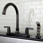Kingston Brass FB7795NDLSP Nuvofusion 8" 4HOLE Kitchen Faucet Oil Rubbed Bronze. Fixed Price $79.88.