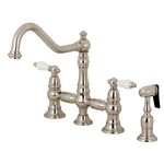 Kingston Brass KS327.PLBS Restoration 1.8 Gpm Widespread Bridge - Nickel. Fixed Price $549.22.