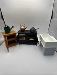 Angelina Ballerina American Girl Kitchen Set: Sink Stove Cabinet And Accessories. Fixed Price $95.00.