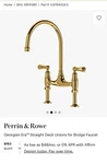 Georgian Era Straight Deck Unions For Bridge Faucet. Fixed Price $550.00.