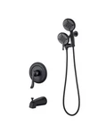 Ello&allo Single-handle 24-SPRAY Tub Shower Faucet Handheld Combo Black. Fixed Price $89.00.
