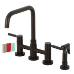 KS8285DKLBS Bridge Kitchen Faucet With Brass Sprayer, Oil Rubbed Bronze,. Fixed Price $537.47.