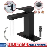 Black Bathroom Faucet Single Handle One Hole With Pop Up Drain. Fixed Price $31.98.