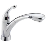 Delta Signature Pull-out Kitchen Faucet 1-HANDLE Chrome-certified Refurbished. Fixed Price $209.20.