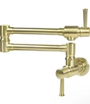 Imlezon Brushed Gold Stainless Steel Wall Mounted Pot Filler Faucet Nob. Fixed Price $99.98.