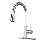 Anza Pull Down Kitchen Faucet Brushed Nickel 1-HANDLE Sprayer Deck Plate. Fixed Price $33.04.