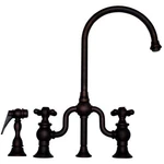 Whitehaus Twisthaus 2-HANDLE Traditional Swivel Spout Sprayer Kitchen Faucet. Fixed Price $499.99.