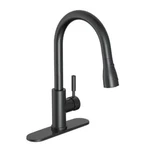 Garrick Single-handle Pull-down Sprayer Kitchen Faucet Matte Black. Fixed Price $49.99.