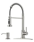 Forious Kitchen Faucet With Soap Dispenser, Burhsed Nickel Stainless Steel Si.... Fixed Price $77.01.