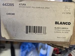 Blanco - 442205 Atura Kitchen Faucet W/pull Down Dual Spray Chrome. Fixed Price $169.00.