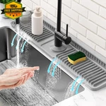 24'' Longer Faucet Mat For Kitchen Sink Splash Guard 7 Slope Fast Self-draining. Fixed Price $21.49.