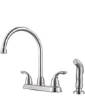 Pfister Pfirst Series G136-500S 2-HANDLE Kitchen Faucet Side Spray. Fixed Price $89.99.