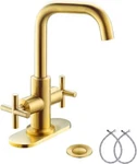 Phiestina SGF002-10-BG 2-HANDLE 4" Centerset Bathroom Faucet W/drain. Fixed Price $16.89.