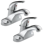 Delta Foundations Centerset Bathroom Sink Faucet Chrome-certified Refurbished. Fixed Price $72.94.