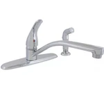 Ldr 950 12403CP Single Handle Kitchen Faucet W/ Extra Long Spout & Spray, Chrome. Fixed Price $37.99.