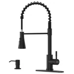 Appaso Black Kitchen With Soap Dispenser, Faucets Pull Down. Fixed Price $81.59.