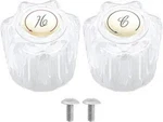 Replacement Hot And Cold Acrylic Knobs For Faucet Color: Crystal. Fixed Price $18.74.