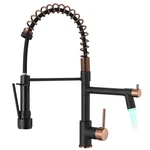Kitchen Faucet Single Handle Pull Down Sprayer Rose Gold AM-3033B-LED Matte Hole. Fixed Price $209.99.
