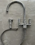 Perrin And Rowe U.4710-APC-2 Phoenician Country Sink Mixer With Side Spra Chrome. Fixed Price $950.00.