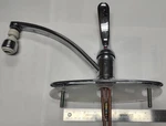 Delta Foundations 1-HANDLE Kitchen Faucet Chrome-with Sprayer-good Condition. Fixed Price $35.00.