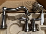 Moen Weymouth Handle Roman Tub Faucet Shower TS21104BN Brushed Nickel. Fixed Price $798.95.