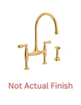 Rohl U.4719L-IB-2 Deck Mount Bridge- Kitchen Faucet With Sprayer Inca Brass New!. Fixed Price $1699.99.