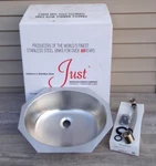Just MANUFACTURINGUOF1619 Lavatory Oval Undermount Sink 18-GAUGE 14 X 17-1/2 In.. Fixed Price $370.98.