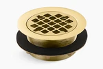 Sealed Kohler 9132-PB Round Shower Stall Drain, Polished Brass, 2" Pipe. Fixed Price $89.99.