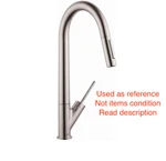 Axor Starck Steel Optik Higharc Pull-down Kitchen Faucet 10821801. Fixed Price $360.00.