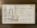 Allen Roth Palmetto Pull Down Kitchen Faucet Stainless Finish W/ Soap Dispenser. Fixed Price $92.95.