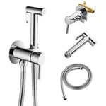 Flg Single-handle Bidet Faucet With Sprayer Holder & Hose Chrome 16027CP. Fixed Price $49.99.