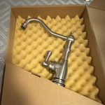 Rohl Aquitaine Single Lever High Arc Kitchen Faucet Satin Nickel U.4746-STN. Fixed Price $693.44.