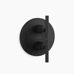 Kohler K-T14489-4-BL Purist Stacked Shower Thermo Valve Trim In Matte Black New. Fixed Price $534.29.