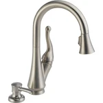 Delta 16968-SSSD-DST Single Handle Pull-down Kitchen Faucet With Soap Dispenser. Fixed Price $185.75.