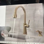 Delta Chalet Champagne Bronze Pull-down Kitchen Faucet 19871Z-CZSD-DST. Fixed Price $199.00.